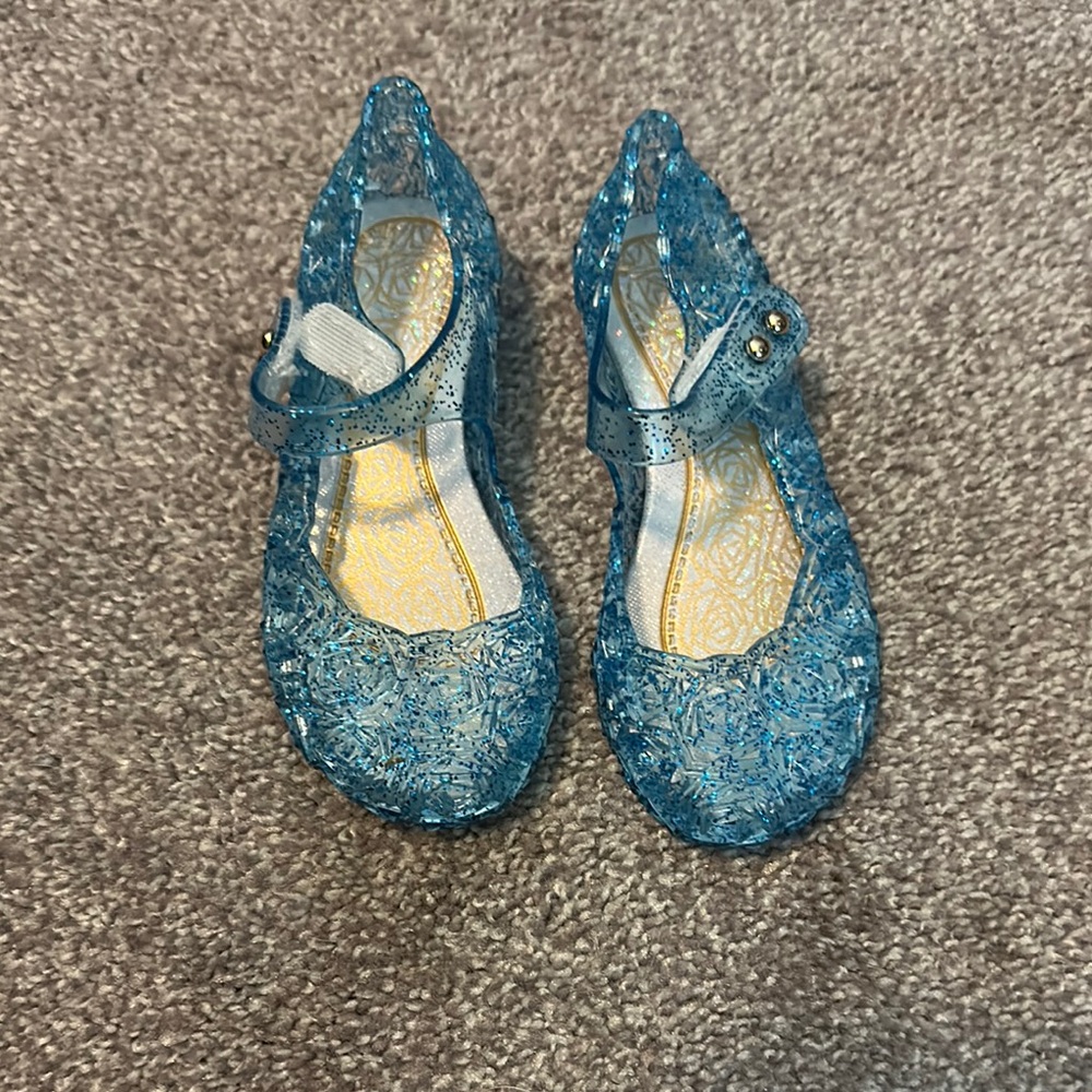 Kids Blue Glitter Shoes